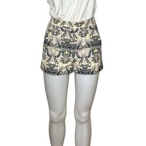 M MISSONI Shorts Black Grey Cream Pattern Flat Front Womens Size 38 US Size 2